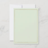 Geometrisch roze munt rood goud bloemenrsvp kaart (Achterkant)