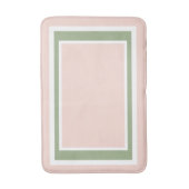 Geometrisch roze salie groen badmat (Voorkant Verticaal)