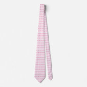 Geometrisch roze wit patroon stropdas (Voorkant)