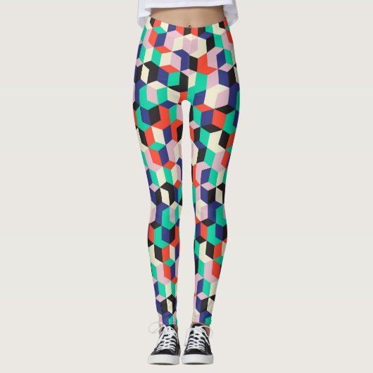 geometrisch, ruitvormig patroon. leggings (Voorkant)