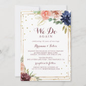 Geometrisch rustiek goud we doen opnieuw gelofte v kaart (Voorkant)