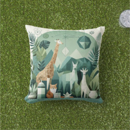 Geometrisch Safari Sierkussen - Tropische Zen Vibe