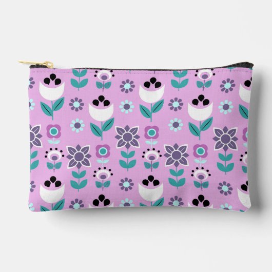 Geometrisch Scandinavisch bloempatroon Etui (Voorkant)