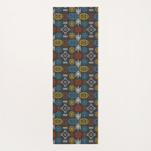 geometrisch scandinavisch yogamat (Achterkant)