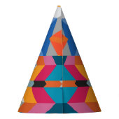  geometrisch: Scandinavische kleurenblokken Feesthoedjes (Achterkant)