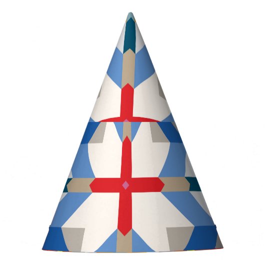  geometrisch: Scandinavische kleurenblokken Feesthoedjes (Voorkant)