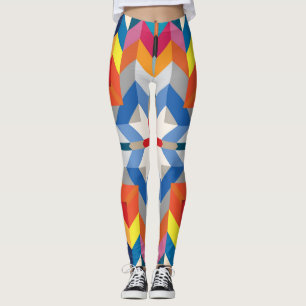 geometrisch: Scandinavische kleurenblokken Leggings