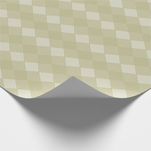 Geometrisch schakelingspatroon van Tan Taupe Diamo Cadeaupapier (Hoek)