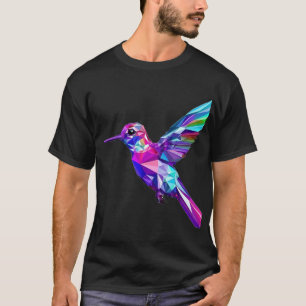Geometrisch Schattige Rainbow HummingBird T-shirt