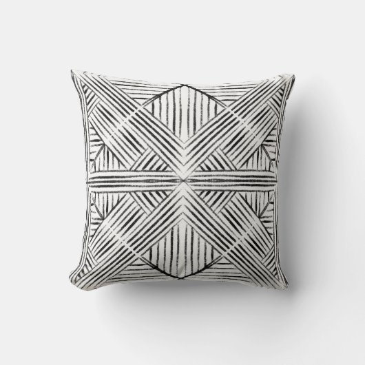 Geometrisch schilderij zwart-wit kussen (Voorkant)