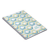 Geometrisch schrift met verdeelde zeshoeken - Turq Notitieboek (Rechterzijde)
