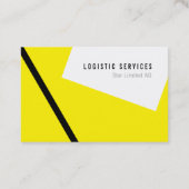 Geometrisch, schwarz en gelb visitekaartje (Achterkant)