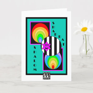 Geometrisch Shabbat Shalom wenskaart Kaart