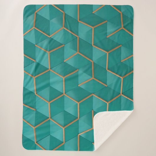 geometrisch sherpa deken (Voorkant)