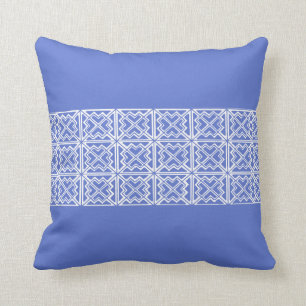 Geometrisch Sierkussen in periwinkle Blue