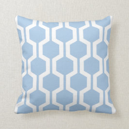 Geometrisch Sierkussen in platenblauw