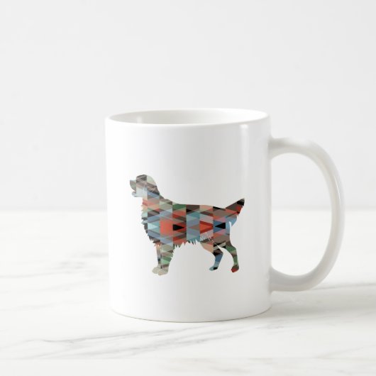 Geometrisch Silhouet met platte bekleding Koffiemok (Rechts)