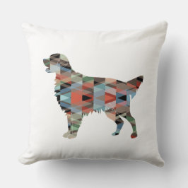 Geometrisch Silhouet met platte bekleding Kussen