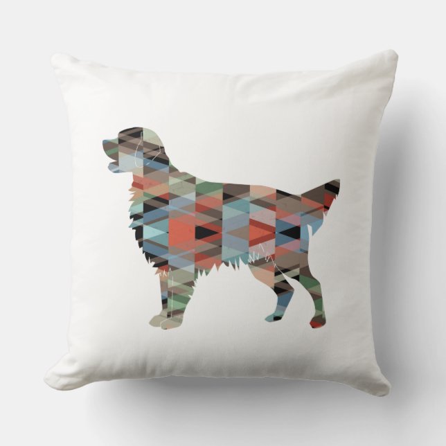 Geometrisch Silhouet met platte bekleding Kussen (Voorkant)