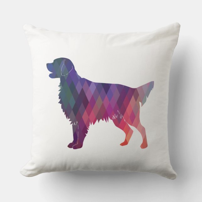 Geometrisch silhouet met platte bekleding, roze kussen (Voorkant)