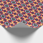 Geometrisch Sinaasappel en zwart Cadeaupapier (Hoek)