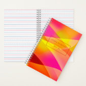 Geometrisch sinaasappel minimalistisch Leraar Plan Notitieboek (Binnen)