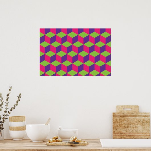 Geometrisch snijpatroon poster (Keuken)