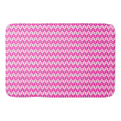 Geometrisch Snoep Roze White Girly Patroon Badmat (Voorkant)