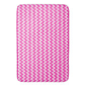 Geometrisch Snoep Roze White Girly Patroon Badmat (Voorkant Verticaal)