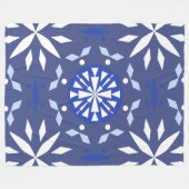Geometrisch Snowflake Patroon Fleece Deken (Voorkant (Horizontaal))
