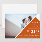 Geometrisch sparen de Data | WOORDEN Save The Date (Voorkant / Achterkant)