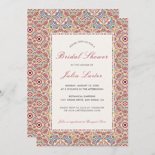 Geometrisch Sparkles Koper Metallic Vrijgezellenfe Kaart (Voorkant / Achterkant)