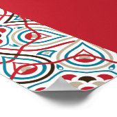 Geometrisch Sparkles Koper Metallic Vrijgezellenfe Poster (Hoek)