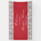 Geometrisch Sparkles Koper Metallic Vrijgezellenfe Spandoek (Verticaal)