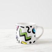 Geometrisch spel: Doodle Shapes Patroon Espresso Kop (Rechts)