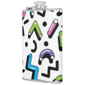 Geometrisch spel: Doodle Shapes Patroon Heupfles (Links)
