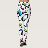 Geometrisch spel: Doodle Shapes Patroon Leggings (Achterkant)