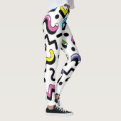 Geometrisch spel: Doodle Shapes Patroon Leggings (Rechts)