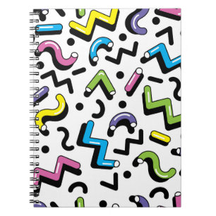 Geometrisch spel: Doodle Shapes Patroon Notitieboek