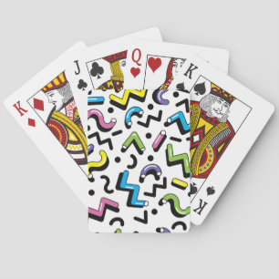 Geometrisch spel: Doodle Shapes Patroon Pokerkaarten
