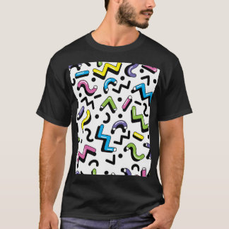 Geometrisch spel: Doodle Shapes Patroon T-shirt