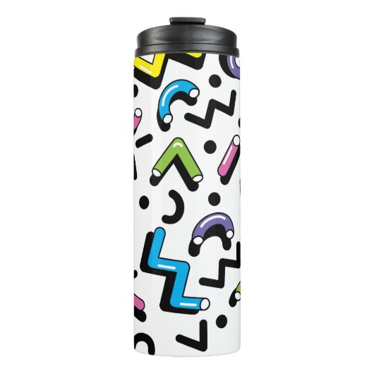Geometrisch spel: Doodle Shapes Patroon Thermosbeker (Voorkant)