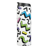 Geometrisch spel: Doodle Shapes Patroon Thermosbeker (Geroteerd rechts)