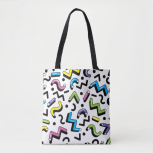 Geometrisch spel: Doodle Shapes Patroon Tote Bag