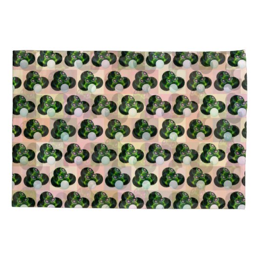 Geometrisch spel: Gecontroleerde Lawn Bowls in Blo Kussensloop (Achterkant)