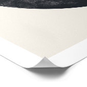 Geometrisch Stam Patroon Eclips Maan Kunstprint Poster (Hoek)