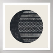 Geometrisch Stam Patroon Eclips Maan Kunstprint Poster (Voorkant)