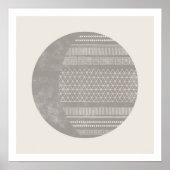 Geometrisch Stam Patroon Eclips Maan Kunstprint Poster (Voorkant)