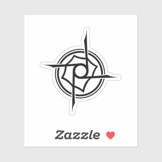 Geometrisch Stam Sigil - Abstract Sterrenembleem Sticker (Vel)