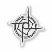 Geometrisch Stam Sigil - Abstract Sterrenembleem Sticker (Voorkant)
